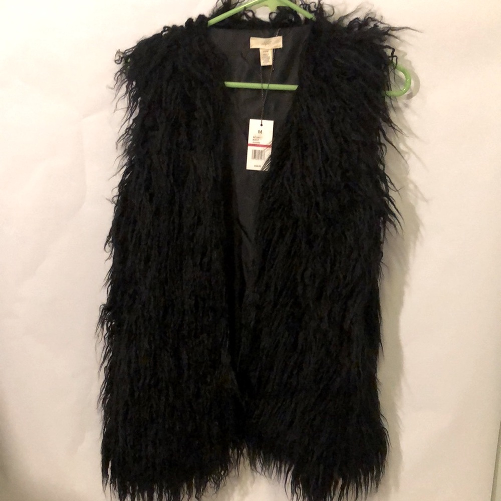 Shabby Chic Sleeveless Black Vest